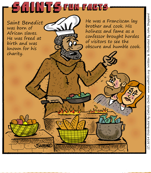 St. Benedict the Black Saints Fun Facts for St. Benedict the Black