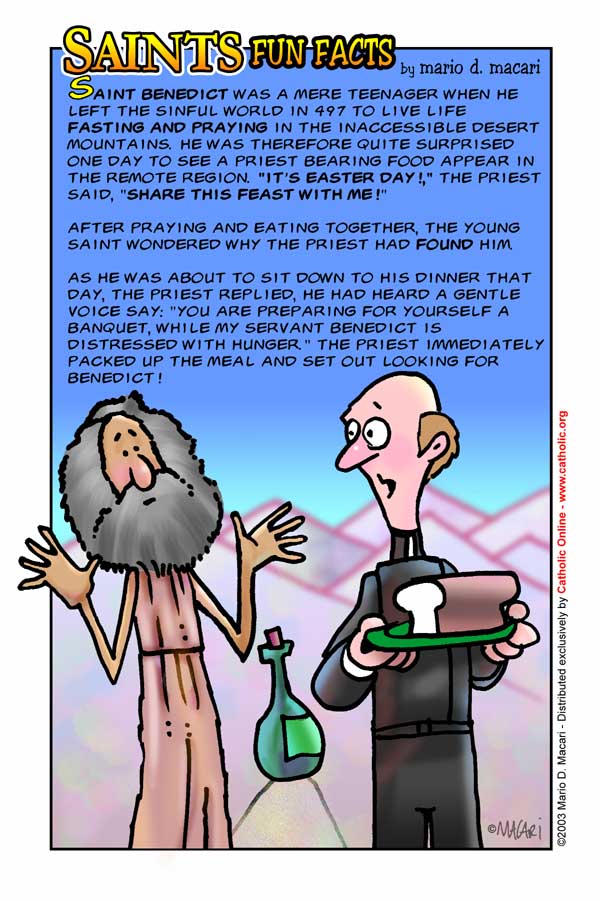 St. Benedict Saints Fun Facts for St. Benedict