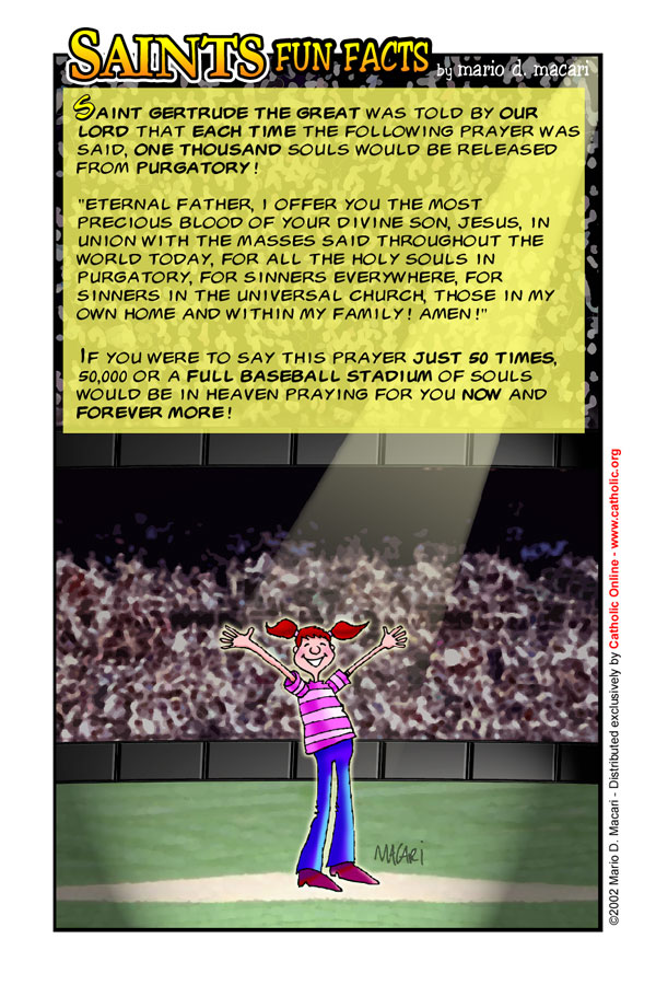 St. Gertrude the Great Saints Fun Facts for St. Gertrude the Great